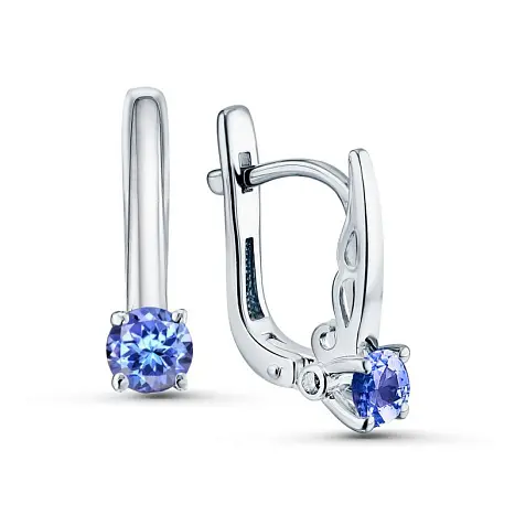 Серьги с английским замком из серебра