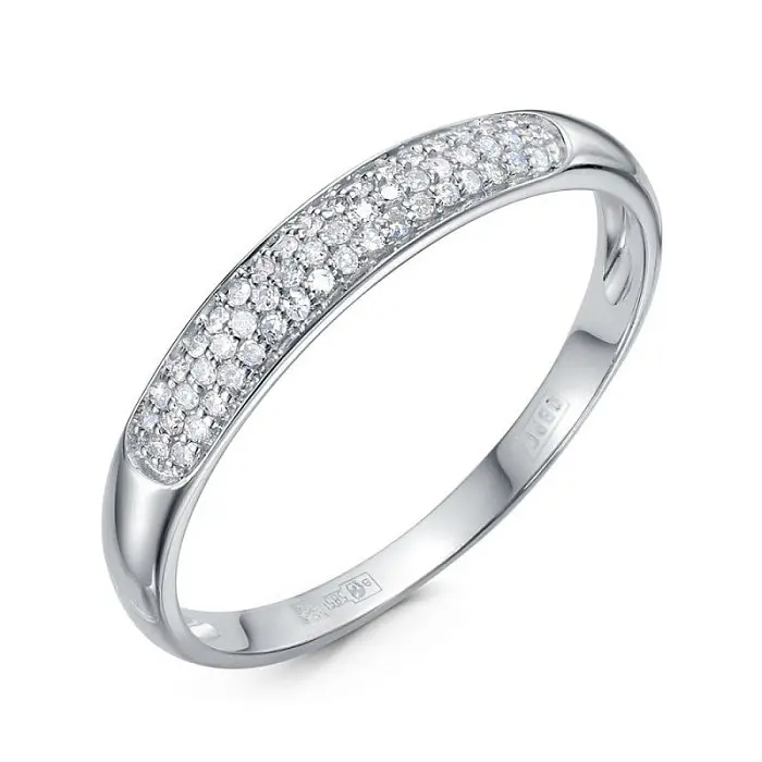 Кольцо декоративное из белого золота