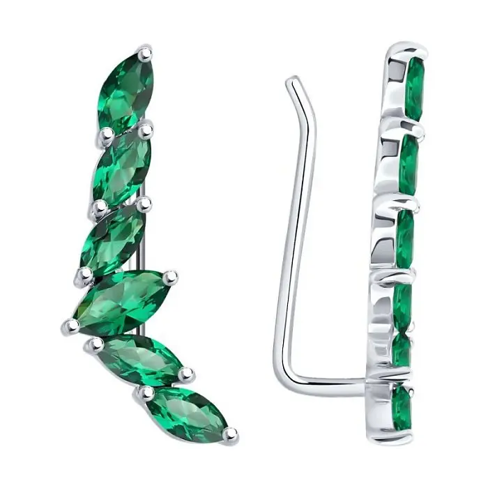 Серьги зажимы из серебра