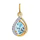 Подвеска декоративная из красного золота