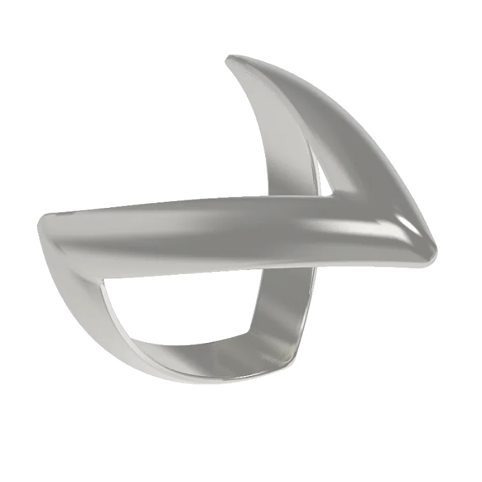 Кольцо декоративное из серебра