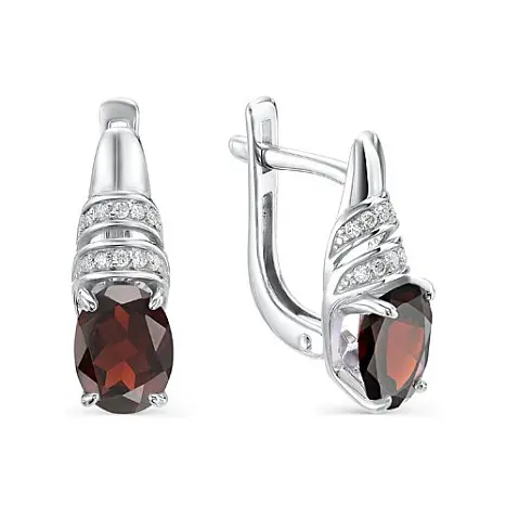 Серьги с английским замком из серебра