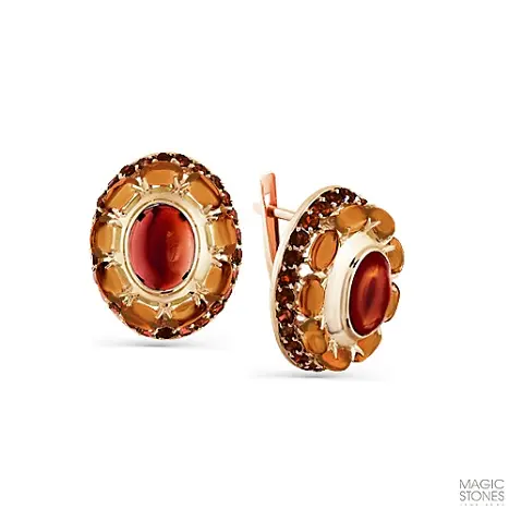 Серьги с английским замком из красного золота