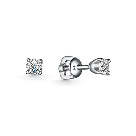 Серьги пуссеты из серебра