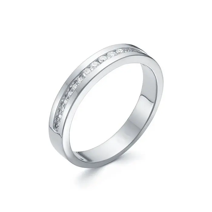 Кольцо декоративное из белого золота