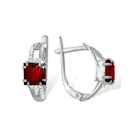 Серьги с английским замком из серебра
