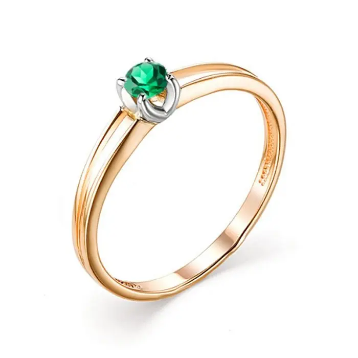 Кольцо декоративное из комбинированного золота