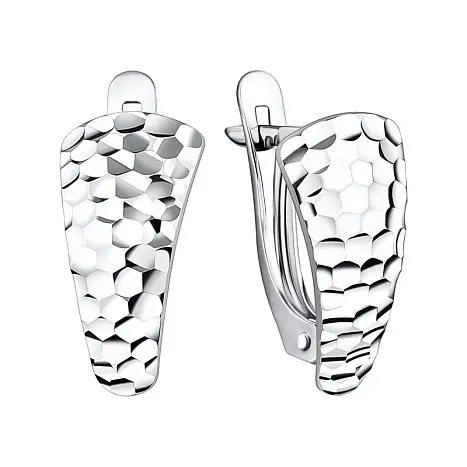 Серьги с английским замком из серебра