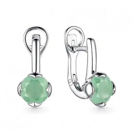 Серьги с английским замком из серебра