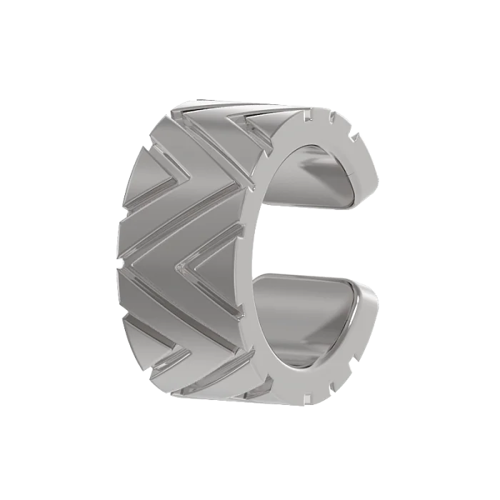 Серьги каффы из серебра