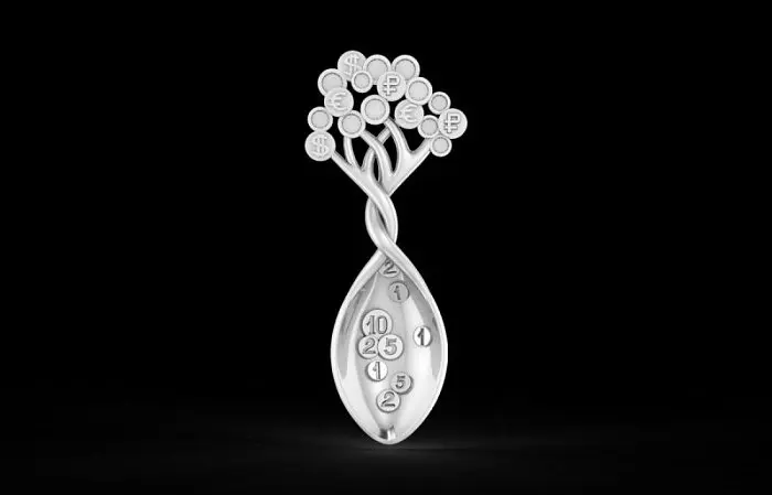 Ложка-загребушка "Денежное дерево" СЧАСТЬЕ-Л-010