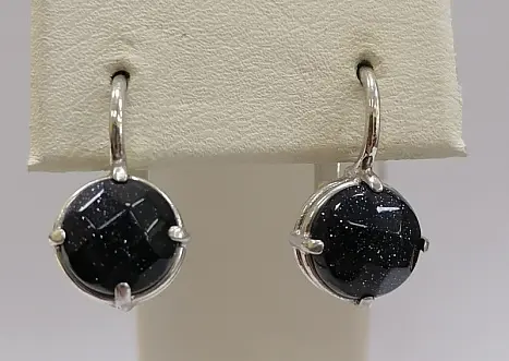 Серьги с английским замком из серебра
