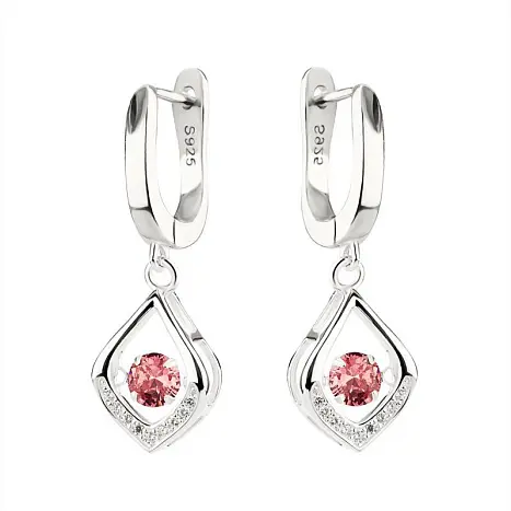 Серьги подвесные из серебра