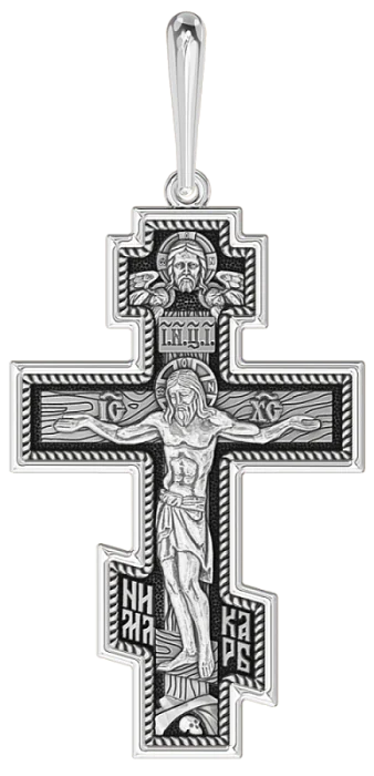 Подвеска крест из серебра