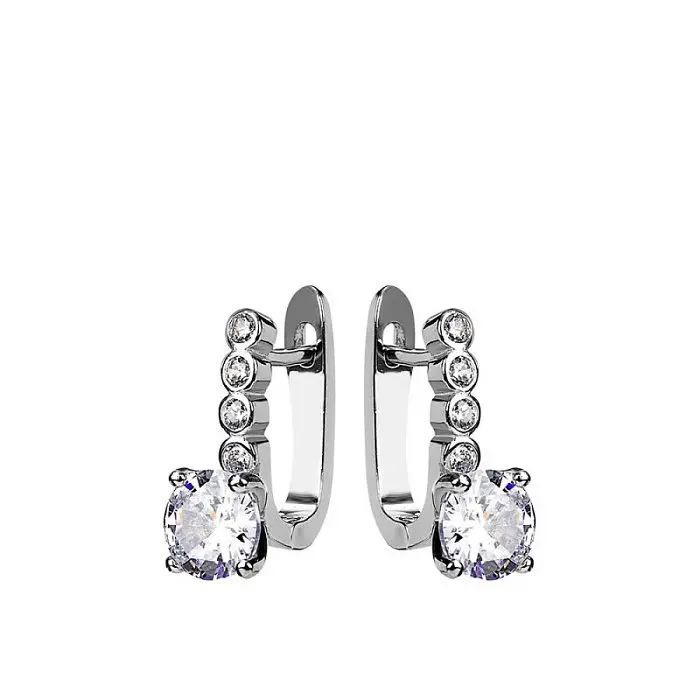 Серьги с английским замком из серебра