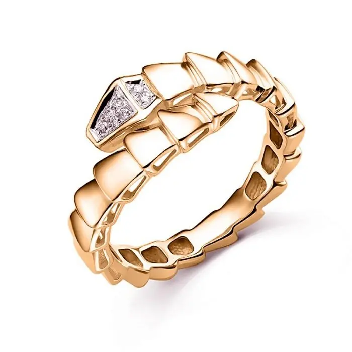 Кольцо декоративное из комбинированного золота