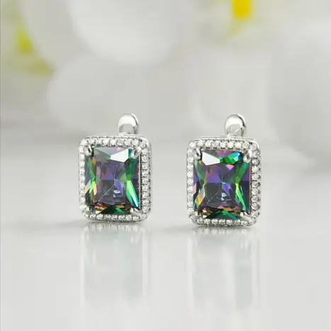 Серьги с английским замком из серебра