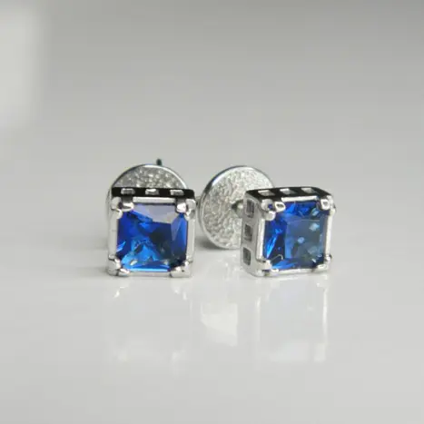 Серьги пуссеты из серебра