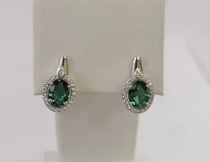 Серьги с английским замком из серебра