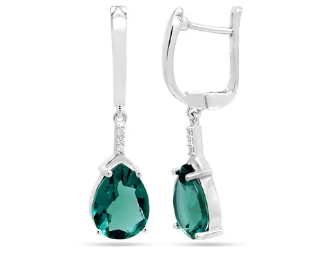 Серьги подвесные из серебра
