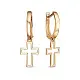 Серьги подвесные из красного золота