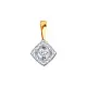 Подвеска декоративная из красного золота