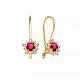 Серьги детские из красного золота