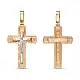 Подвеска крест из комбинированного золота