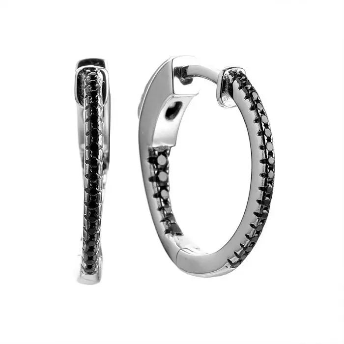 Серьги конго из серебра