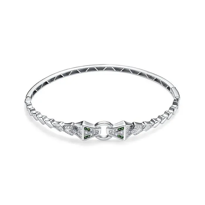 Браслет жесткий из серебра