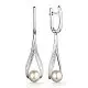 Серьги подвесные из серебра
