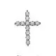 Подвеска декоративный крест из белого золота
