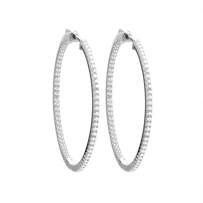 Серьги конго из серебра