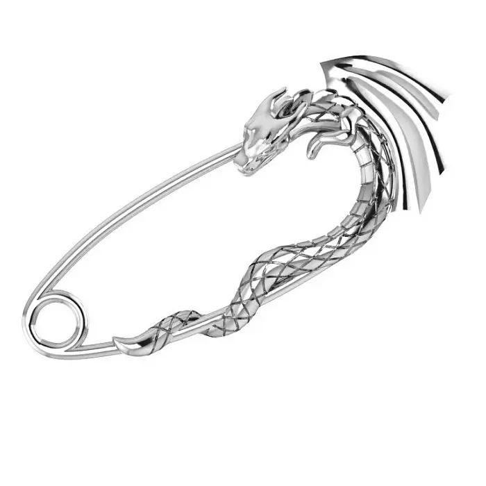 Брошь-булавка "Дракон" СЧАСТЬЕ-Б-031