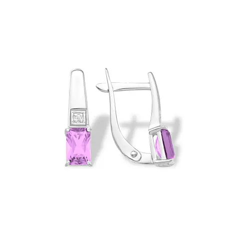 Серьги с английским замком из серебра