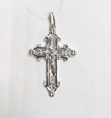 Подвеска крест из серебра