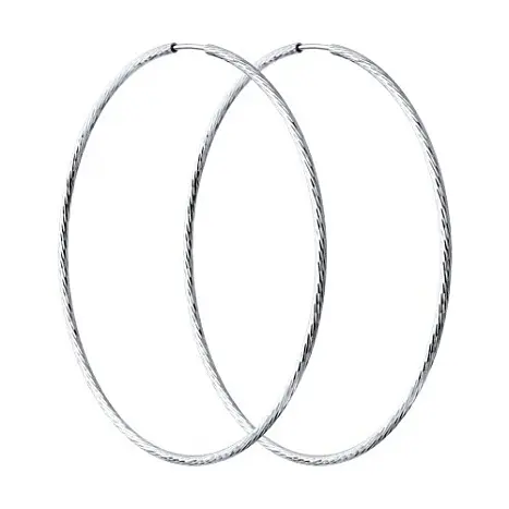 Серьги конго из серебра