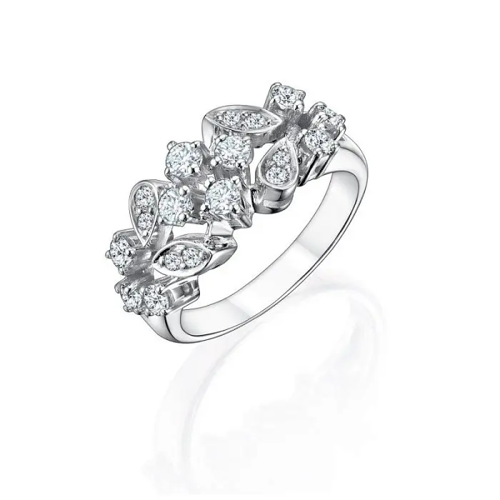 Кольцо декоративное из белого золота