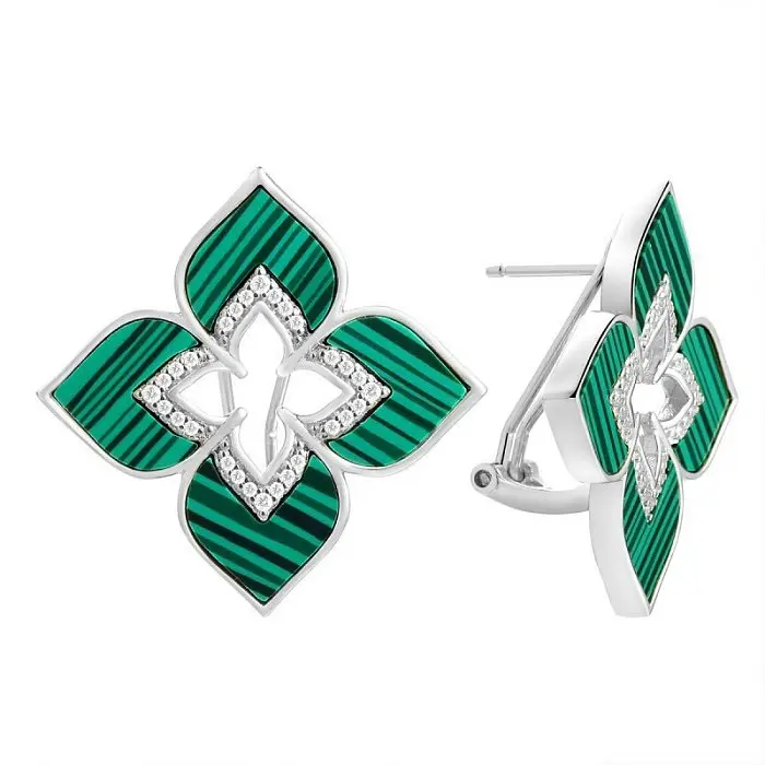 Серьги с английским замком из серебра