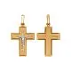 Подвеска крест из комбинированного золота