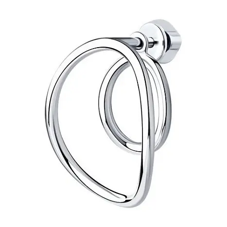 Серьги одиночные из серебра