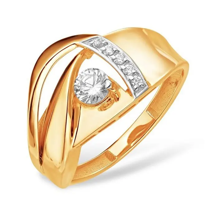 Кольцо декоративное из красного золота