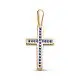Подвеска декоративный крест из комбинированного золота