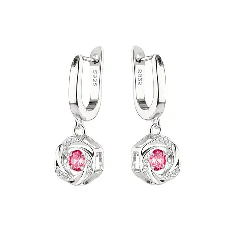 Серьги подвесные из серебра