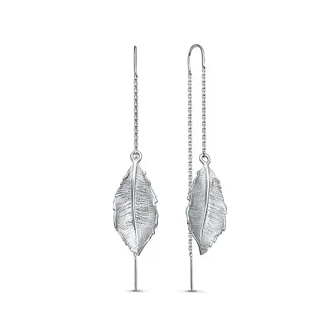 Серьги цепочки из серебра