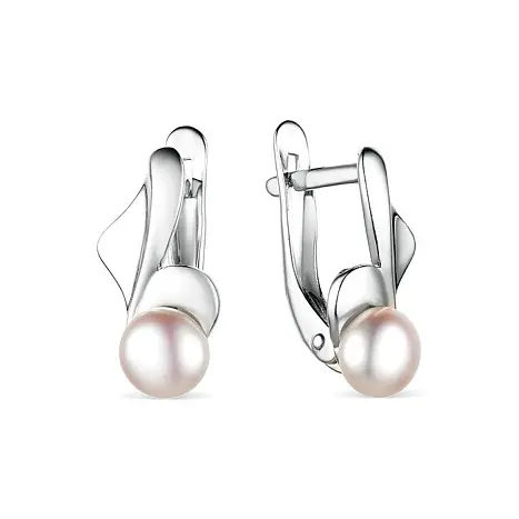 Серьги с английским замком из серебра