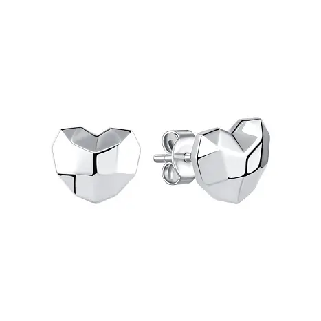 Серьги пуссеты из серебра