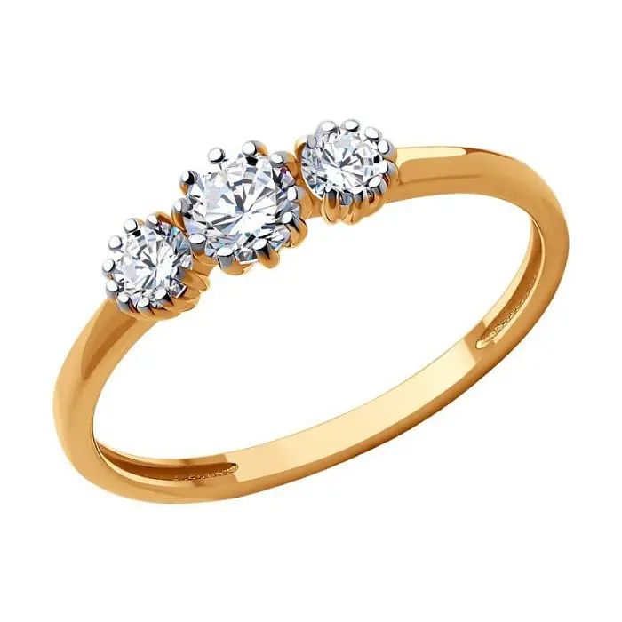 Кольцо декоративное из красного золота