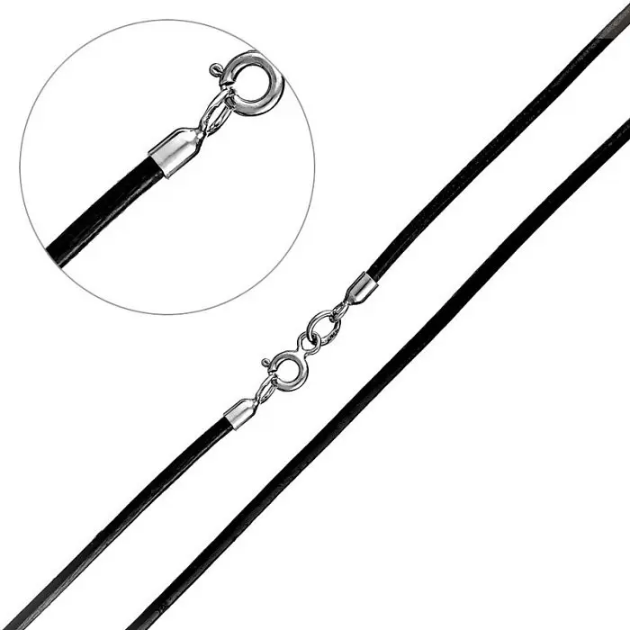 Цепь шнурок из серебра