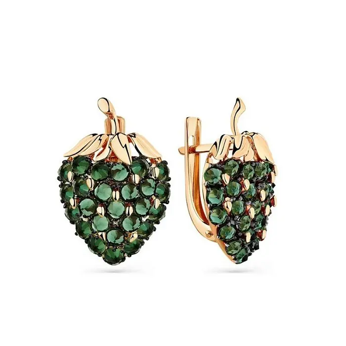 Серьги с английским замком из красного золота